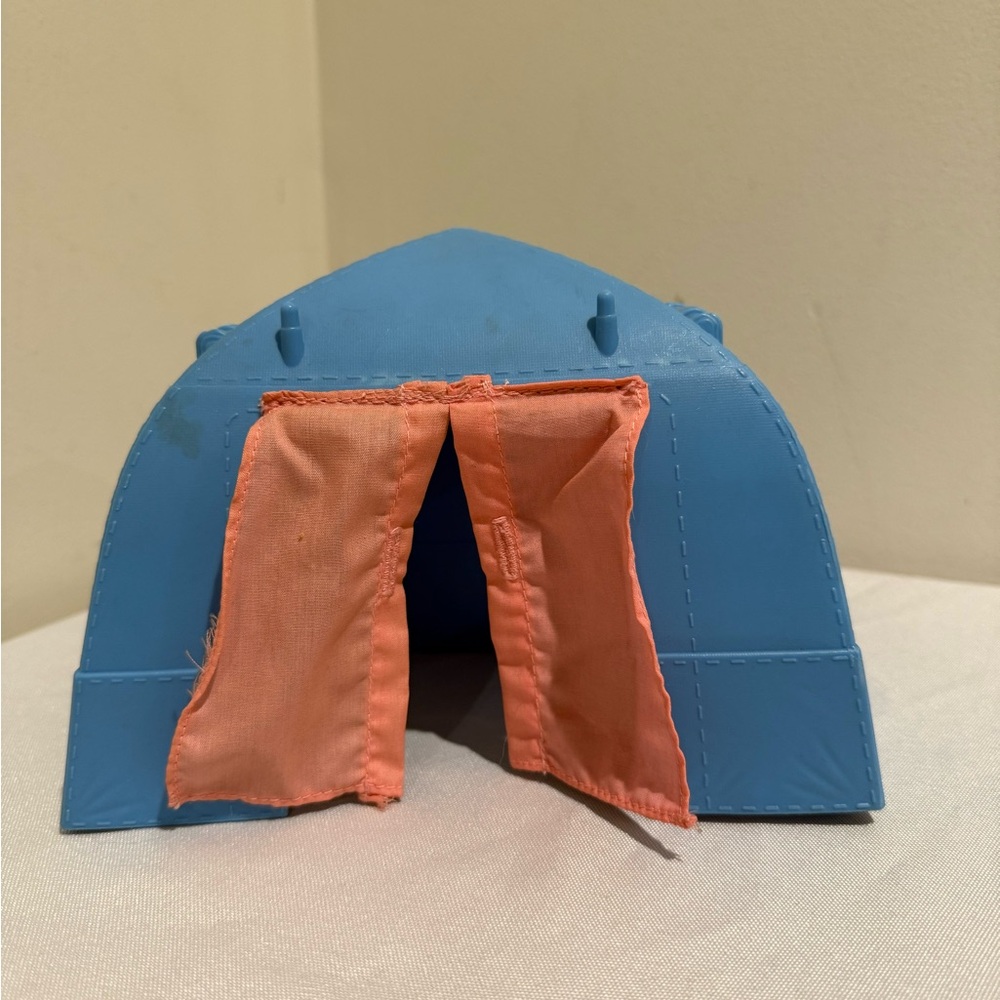 Vintage fisher price loving family camping tent dollhouse accessories